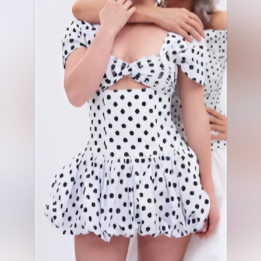 AKIRA CUTEST ONE AT THE FUNCTION POLKA DOT MINI DRESS Size 1X1X